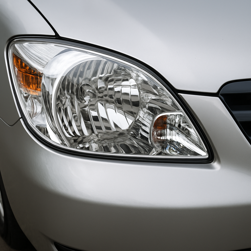 Headlight after restoration
