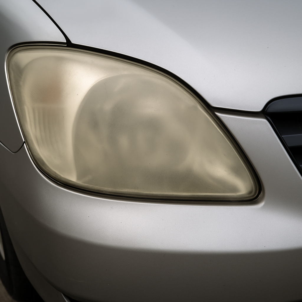 Headlight before restoration